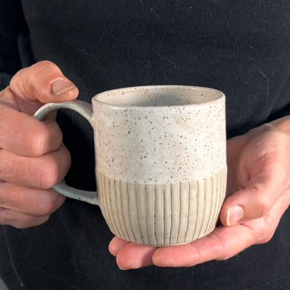 Textured Carved Lines Mug